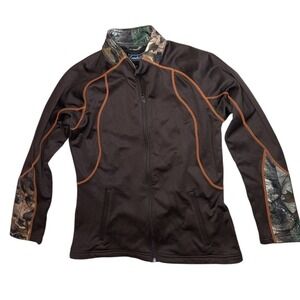 Gamehide Women's Camo Fleece Jacket Brown‎ Realtree Full Zip Size M Pathfinder